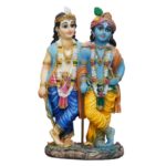 Standing Krishna and Balram Murti-Hindu God and Goddess Idol/Statue(7")-Polyster Resin-Multicolour