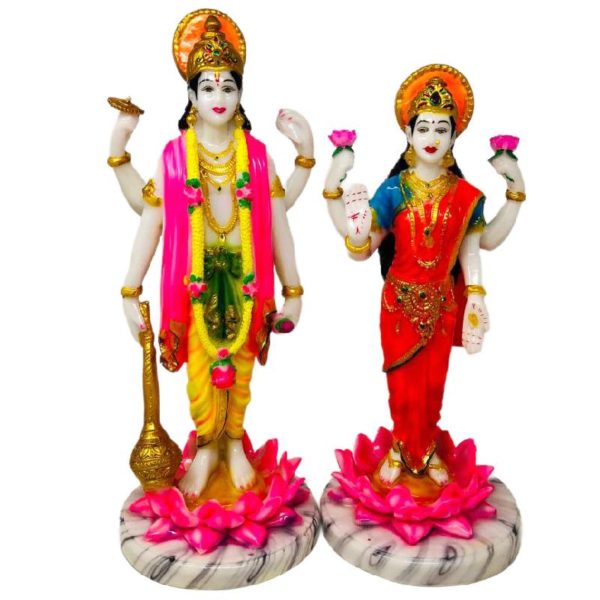 Standing Vishnu Lakshmi Resin Statue/idol