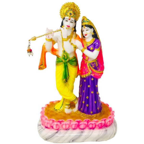 Standing Radha Krishna Resin Statue/ Idol for Puja