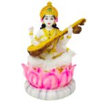 Marble Dust Maa Saraswati Statue for Pooja