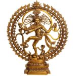 Natraj Murti/ Om Nataraja Large Statue for Home Décor Made of Brass Height 2 Feet