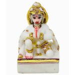 composite marble ram darbar idol, ram sita laxman and hanuman statue 12 inch