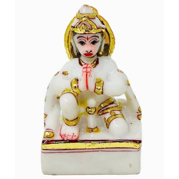 composite marble ram darbar idol, ram sita laxman and hanuman statue 12 inch