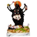 kali mata idol/ maa kali devi statue 5 inch, (black) marble dust