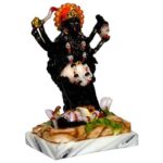 kali mata idol/ maa kali devi statue 5 inch, (black) marble dust