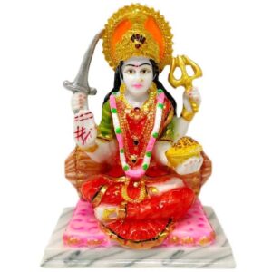 santoshi mata statue/ maa santoshi idol, multicolor, 6.50 inches marble dust