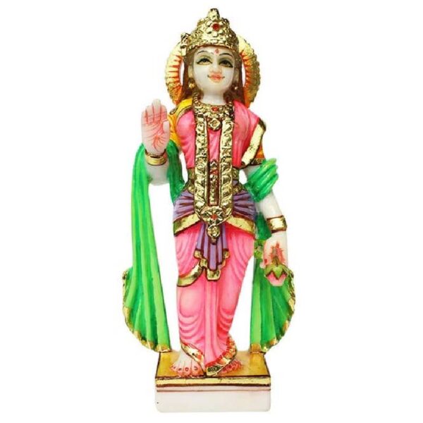 ram darbar idol, ram sita laxman and hanuman statue, multicolor, 9.5 inches (marble dust)