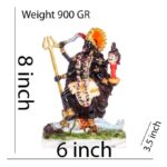 maa kali statue/ mata kali idol, multicolor, 9 inches (marble dust)