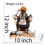 maa kali statue/ kalka ji mata rani murti , multicolor, 12 inches (marble dust)