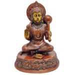 brass hanuman ashirwad statue/ bajranbali idol for home temple 7.5 inch