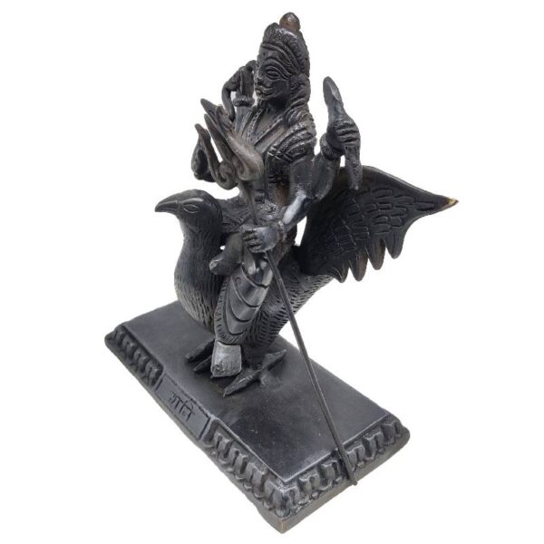 black shani dev brass statue/ shani dev idol for home temple 7 inch