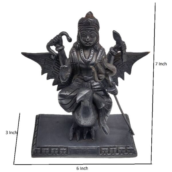 black shani dev brass statue/ shani dev idol for home temple 7 inch