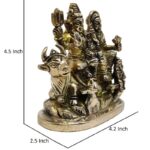 shiva family brass statue/ lord shiva parvati idol for home temple 4.5 inch