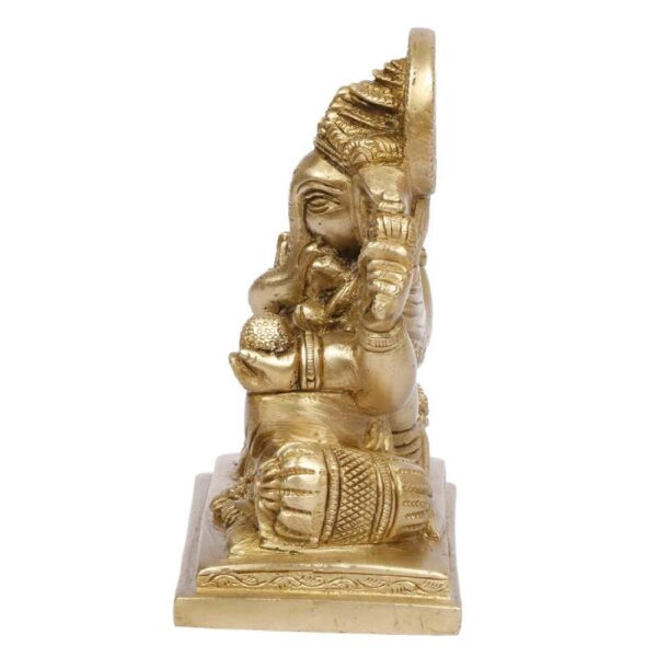 ganesh bhagwan brass idol/ ganesha statue/ ganpati murti for home temple 5 inch