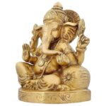 brass ganesha idol/ ganesh murti/ ganpati statue for home temple height 6.5 inch