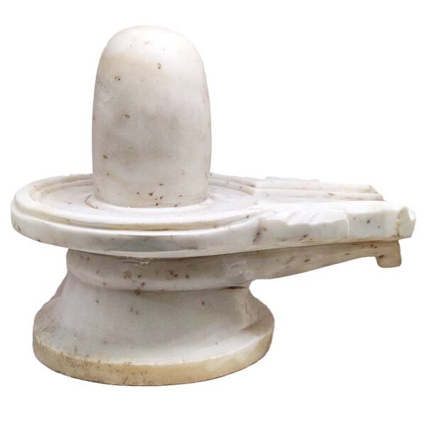 marble shivling statue/ white marble shilinga idol for home temple