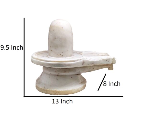 marble shivling statue/ white marble shilinga idol for home temple