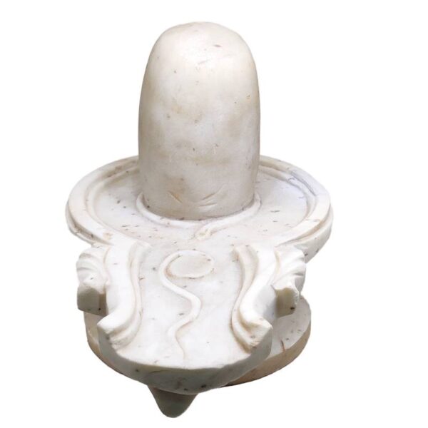 marble shivling statue/ white marble shilinga idol for home temple