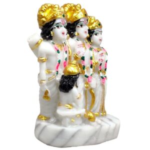ram darbar marble dust statue/ ram sita laxman and hanuman idol for car dashboard & home office table