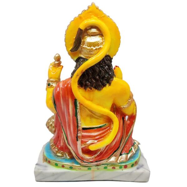 hanuman marble dust statue/ ashirwad bajrangbali idol for home temple (light orange)