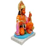 hanuman marble dust statue/ ashirwad bajrangbali idol for home temple (orange)