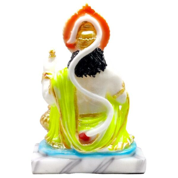 hanuman marble dust statue/ ashirwad bajrangbali idol for home temple (multicolor)