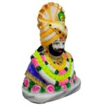 khatu shyam marble dust statue/ pagri khatu shyam baba idol for temple (orange)