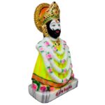 khatu shyam marble dust big idol/ khatushyam baba statue for home temple 11 inch (yellow)