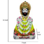 khatu shyam marble dust big idol/ khatushyam baba statue for home temple 11 inch (yellow)