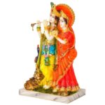 radha krishna marble dust idol/ radha krishan statue décor spiritual (10 inch)