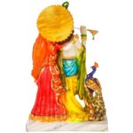 radha krishna marble dust idol/ radha krishan statue décor spiritual (10 inch)