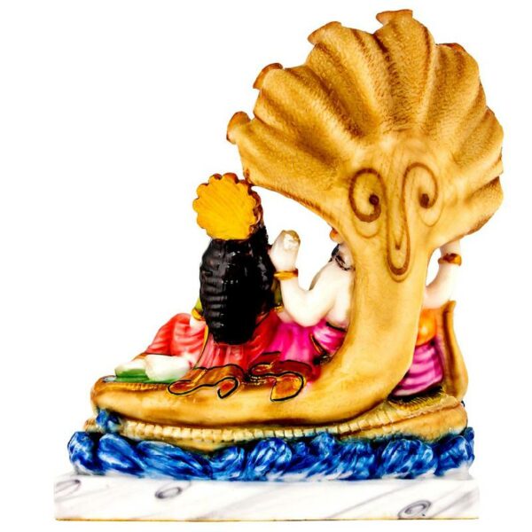 vishnu laxmi marble dust idol/ lord vishnu lakshmi statue 8 inch