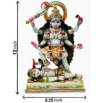 kalka ji composite marble statue/ kali mata rani idol 12 inch, 1 piece (multicolor)