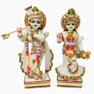 radha krishna marble dust idol/ radha krishna statue/ radhey shyam murti for home temple 10 inches