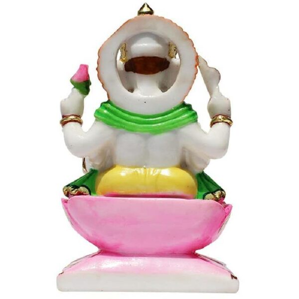 lord ganesha statue/ ganpati idol/ vinayak murti, multicolor, 9 inches (marble dust)