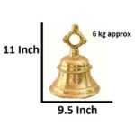 pure brass church or temple bell, 6 kg approx