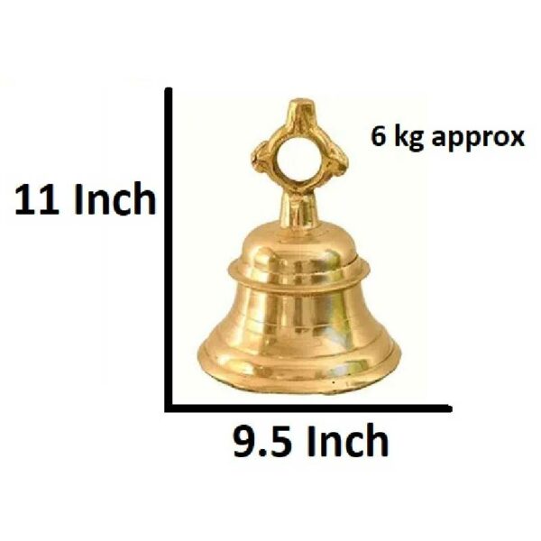 pure brass church or temple bell, 6 kg approx